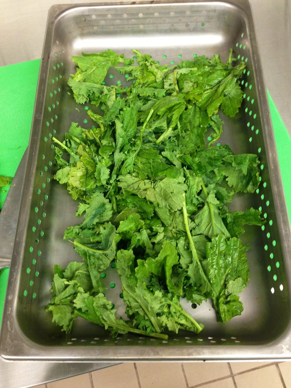 Place it into a perforated pan.