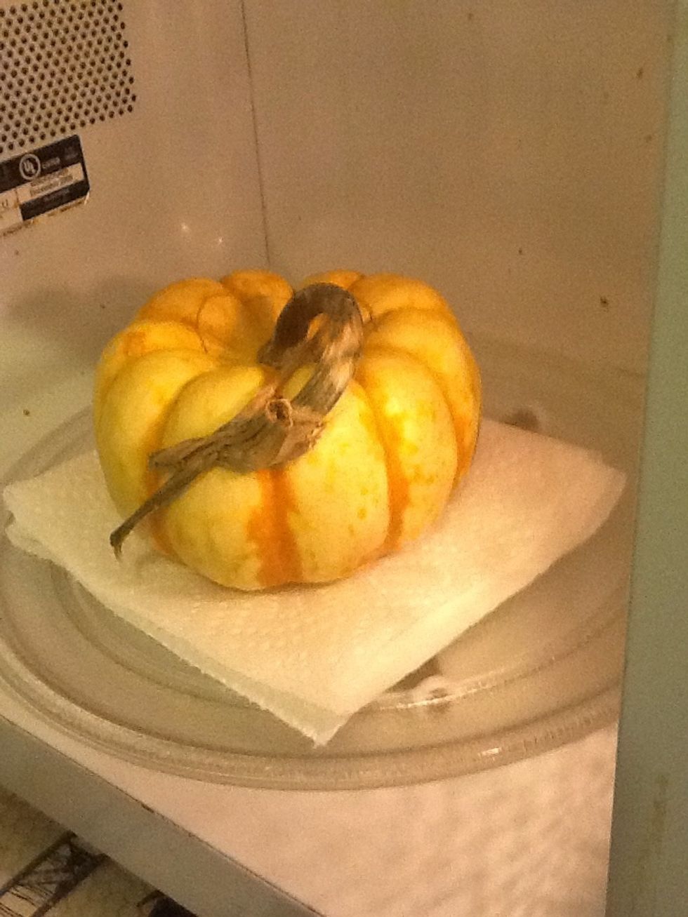 Place it on a paper towel in the microwave