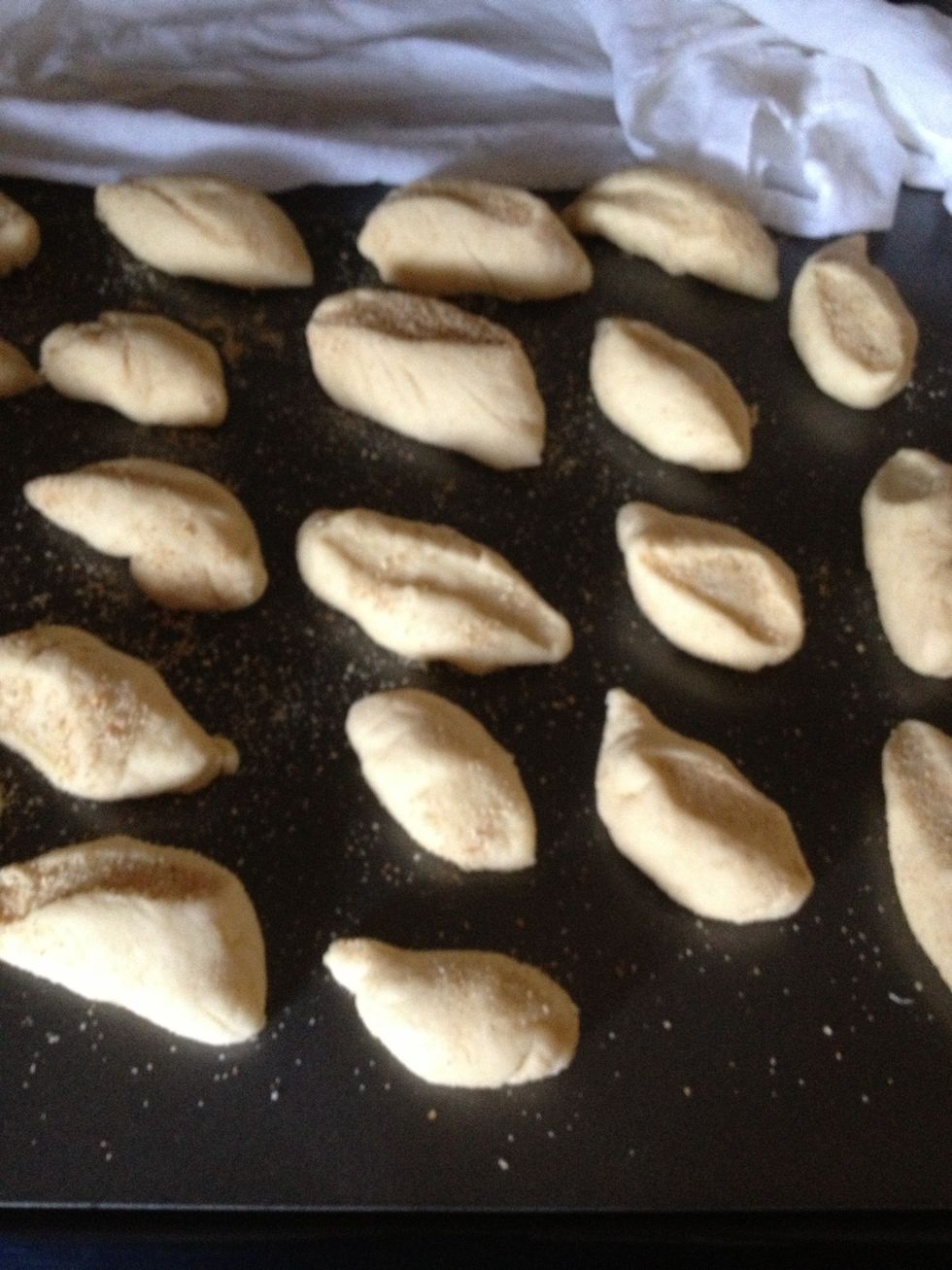 Place it on the baking sheet.