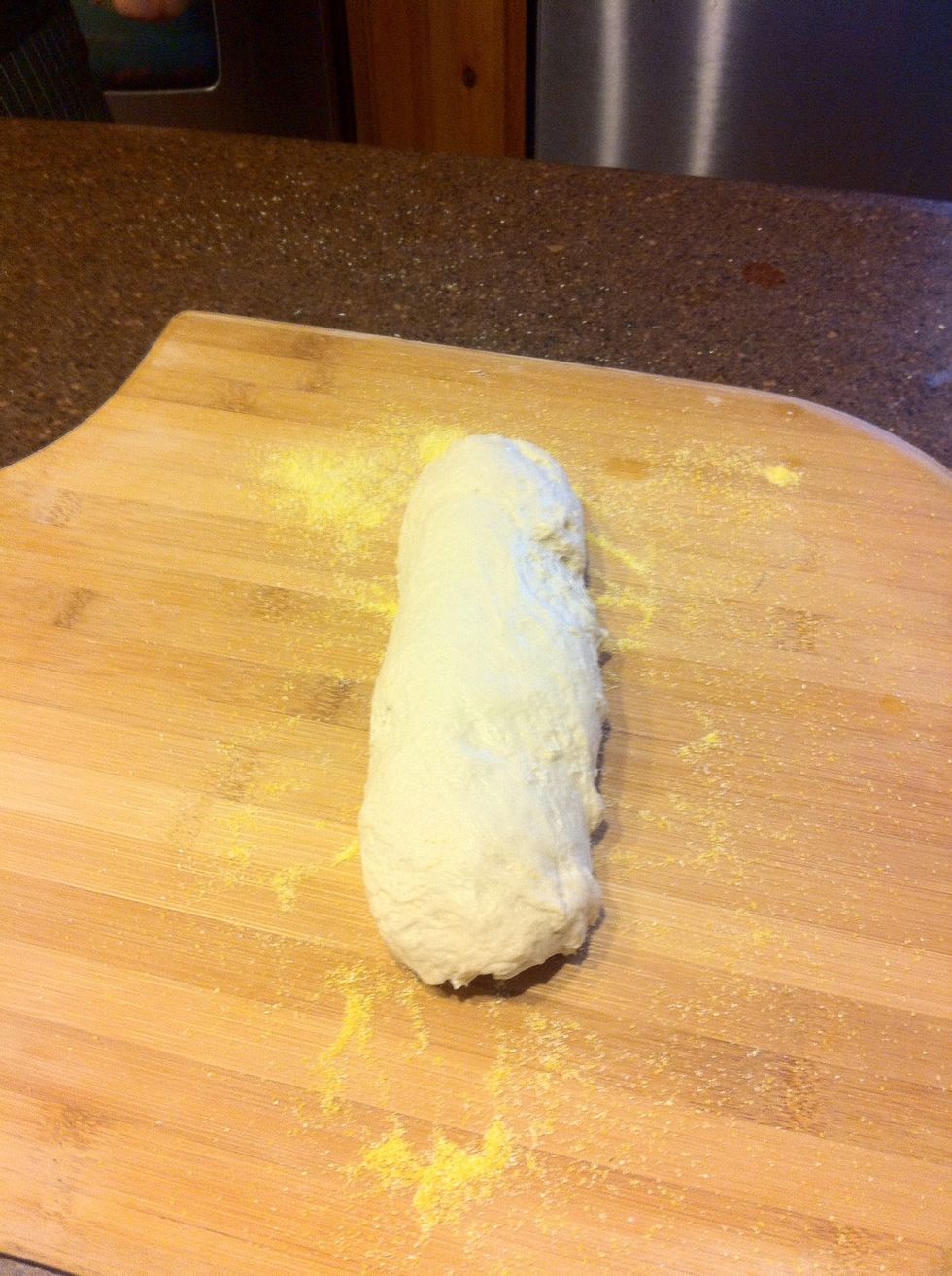 Place it on the peel and allow the dough to rest for 30 minutes.