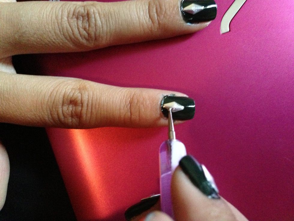 Place it on your nail however u want