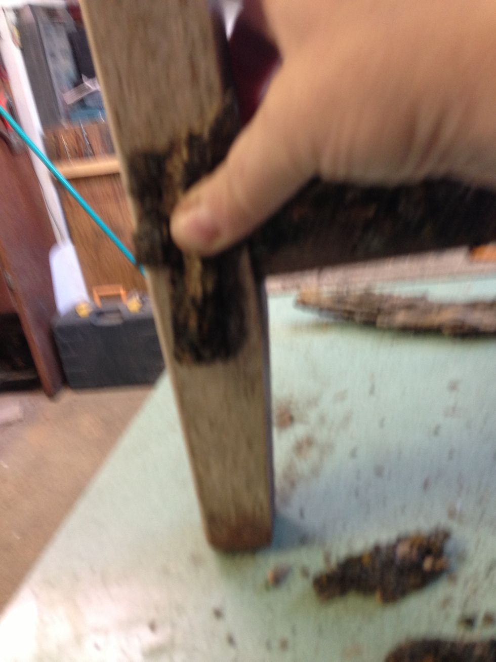 Place it to the chair and hold it tightly for a minute