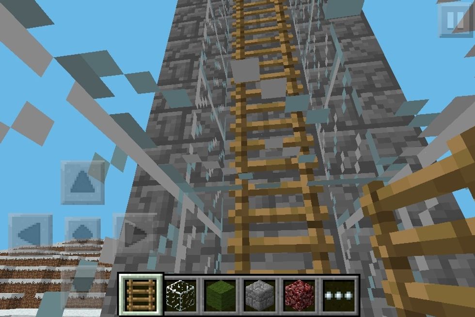 Place ladders all the way to the top