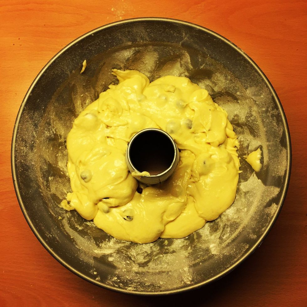 Place mix in a baking form
