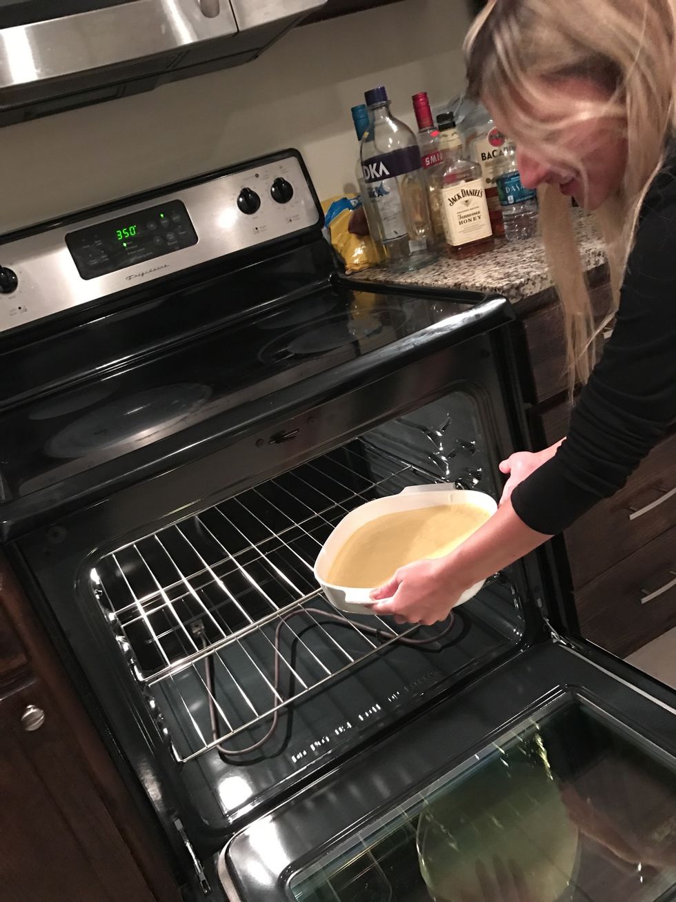 Place Mix into the preheated oven