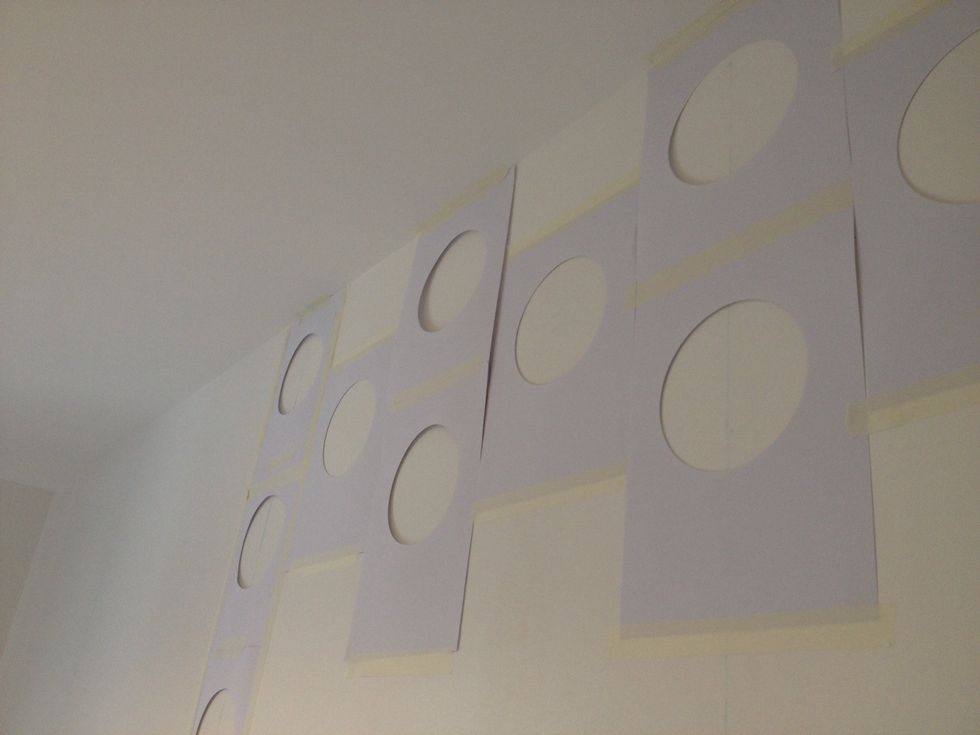 Place more sheets side by side, using the card to space them