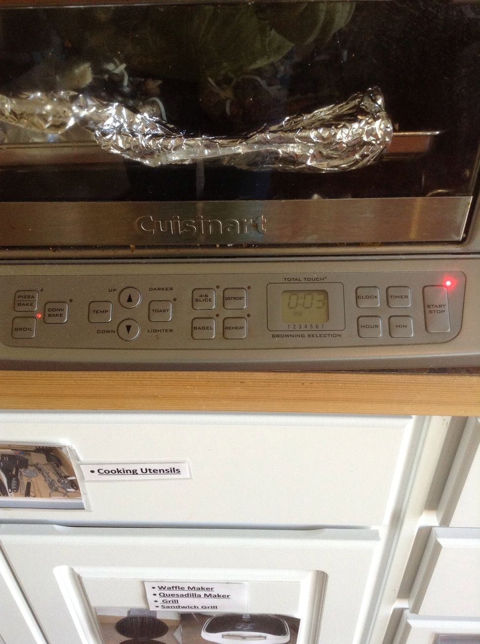 Place mushrooms back into oven for 3 minutes.