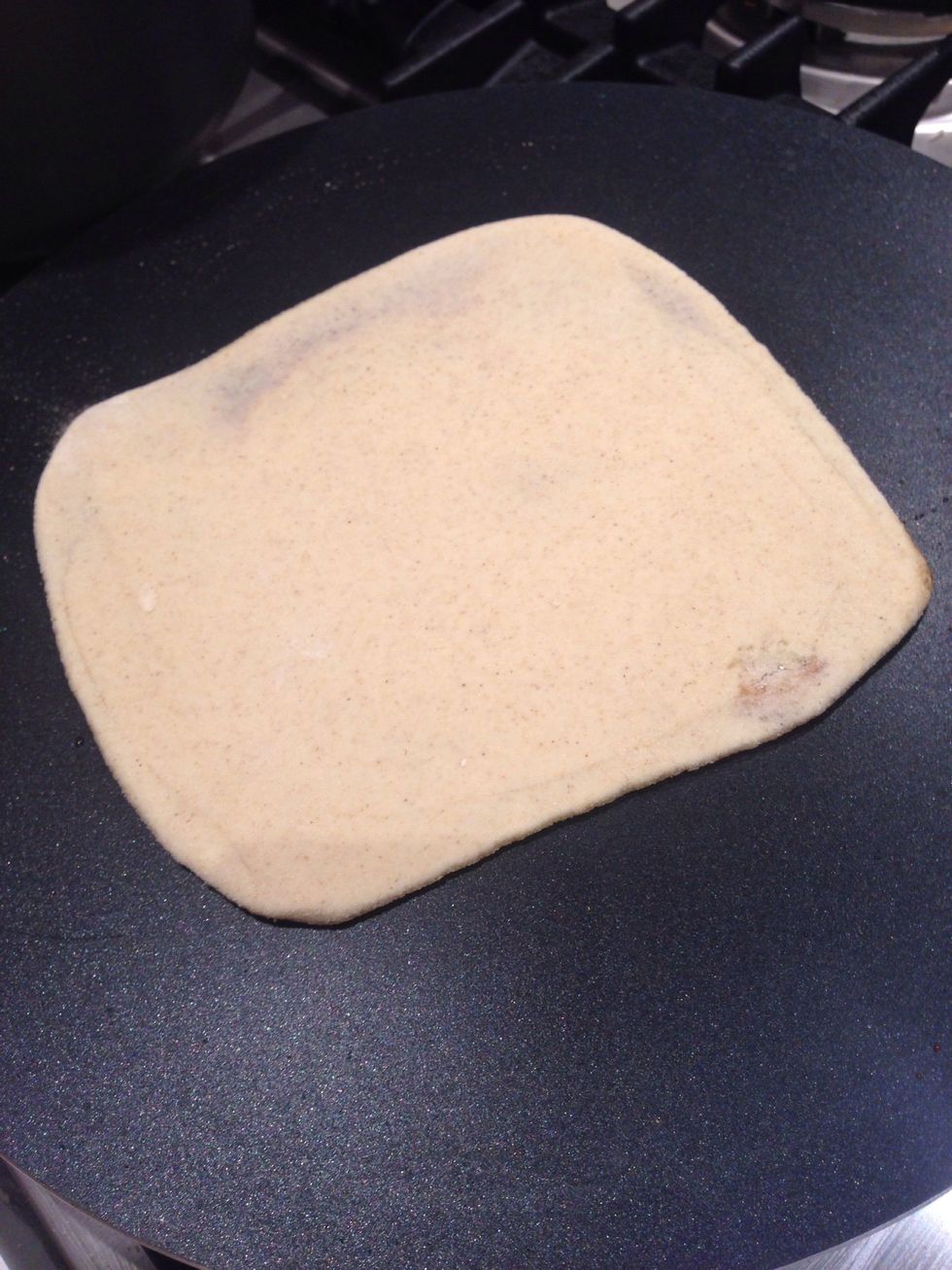Place on a hot crepe pan or frying pan