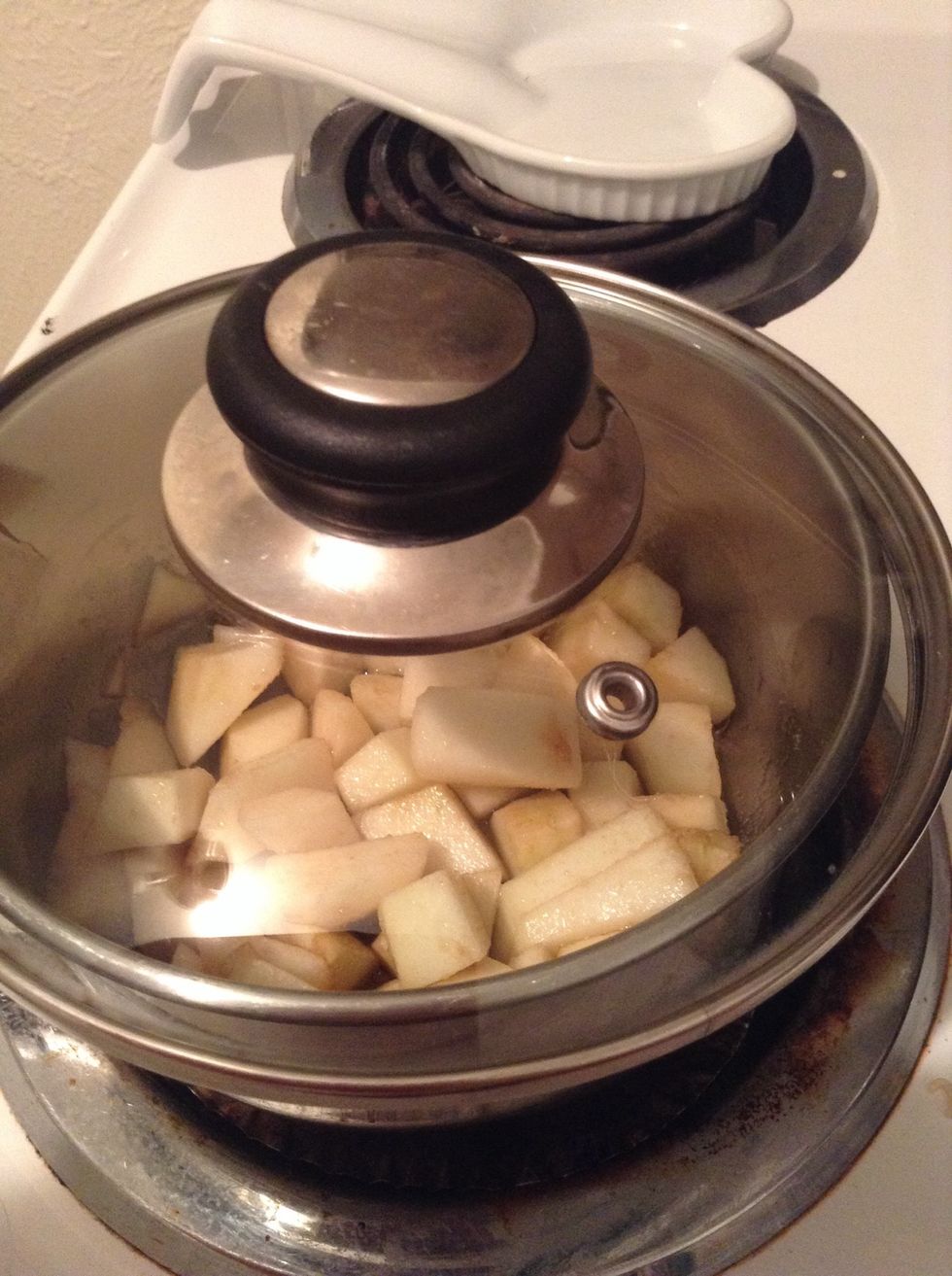 Place on a low-medium fire until the apples are caramelized.