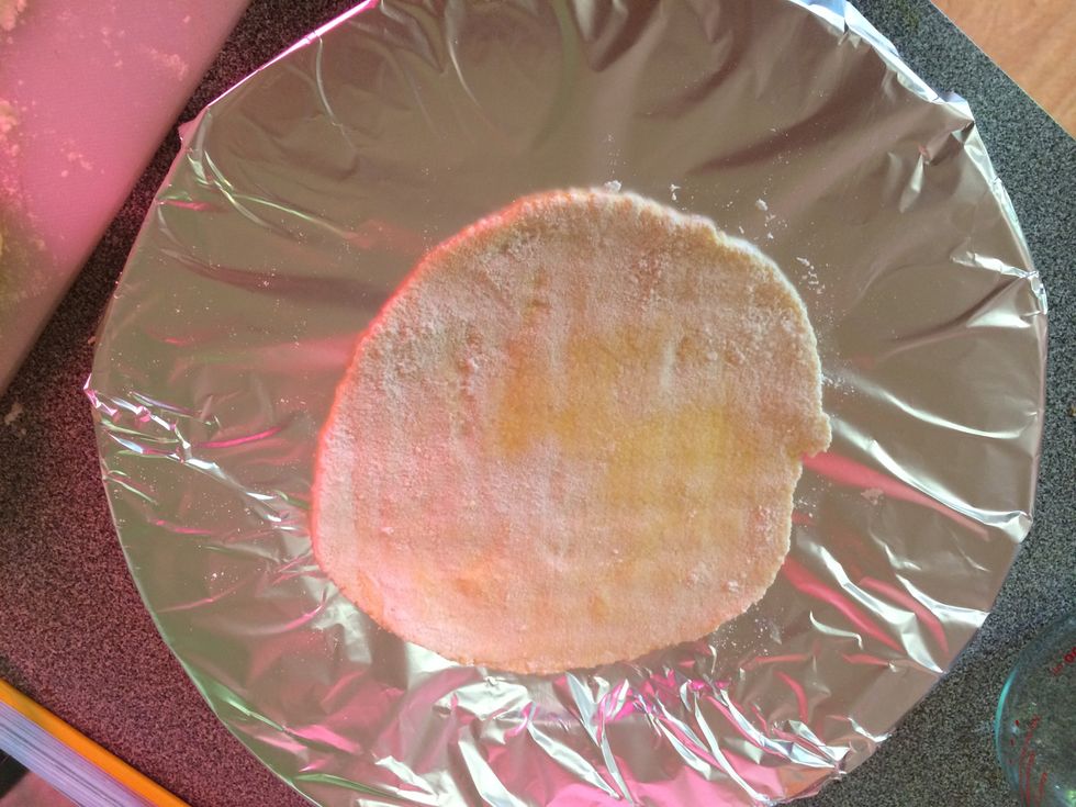 Place on a plate that is covered with foil.