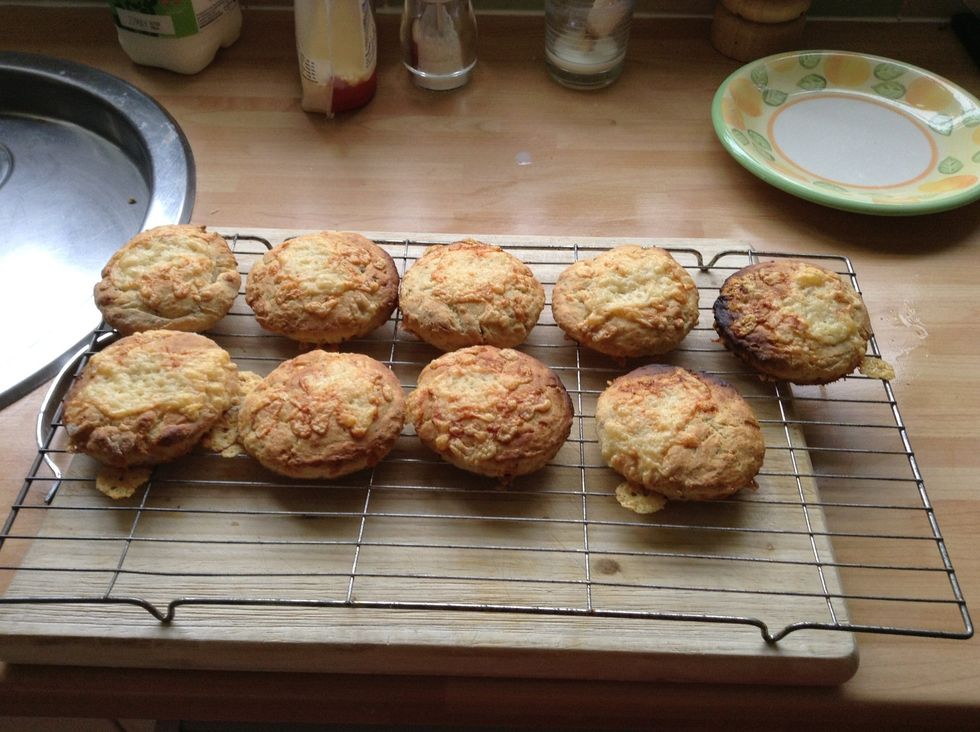 Place on a wire ack to cool, or if u can't wait dive in