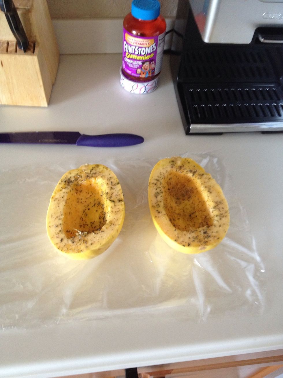 Place on cling wrap.