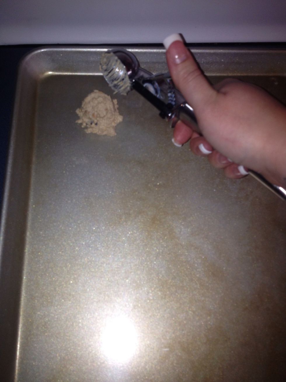 Place on cookie sheet, at least two inches apart.