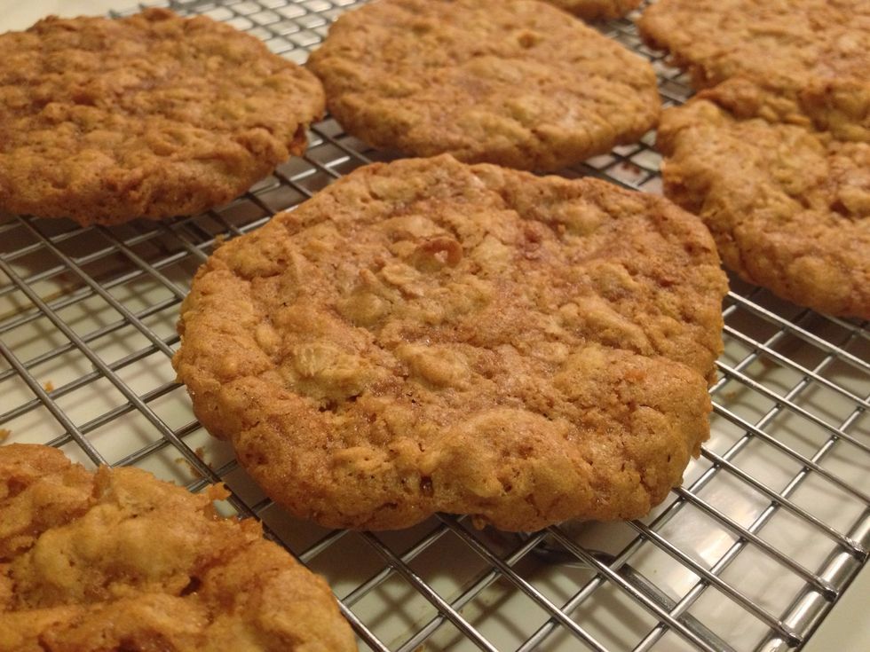 Place on cooling racks for at least 5 minutes.