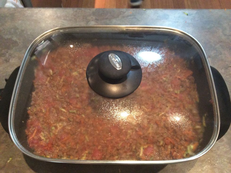 Place on lid, reduce heat and simmer all ingredients.