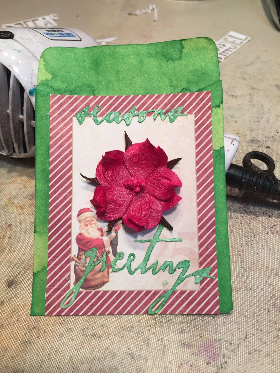 Place on the front of a pocket.