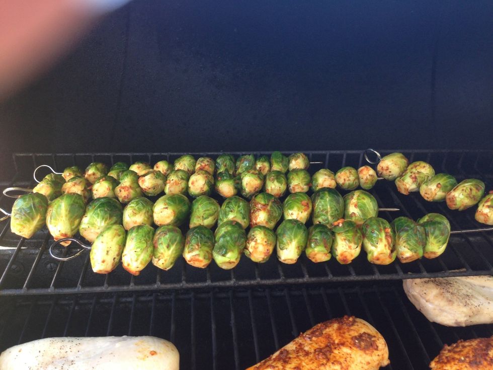 Place on the grill on medium heat. Because you cooked them a little in the microwave, they will only need 5 minutes per side for a total of 10 minutes.