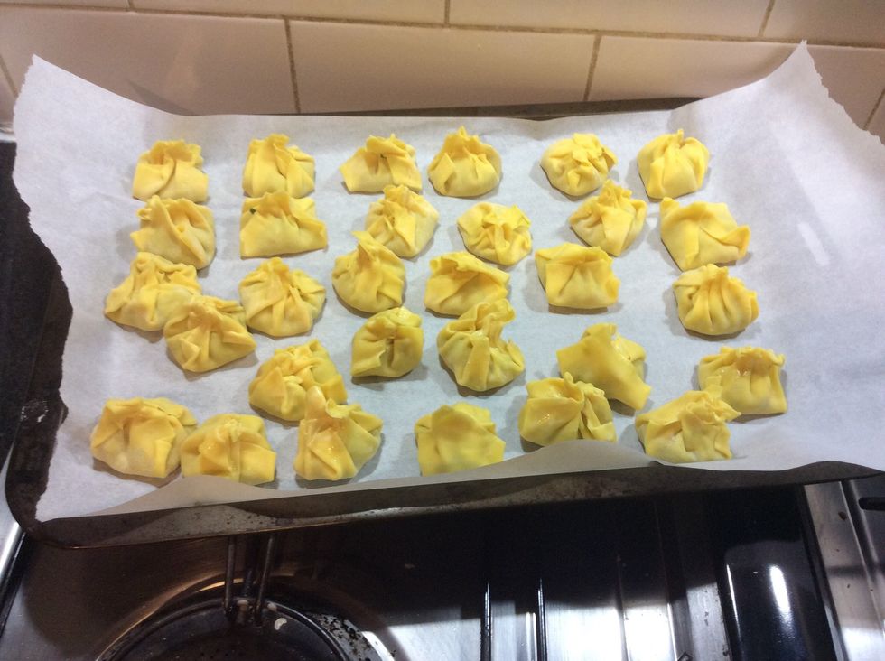 Place on tray with baking paper