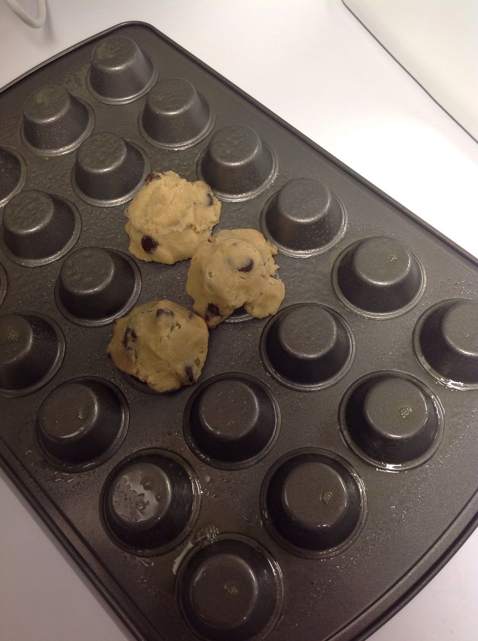 Place on upside down muffin pans