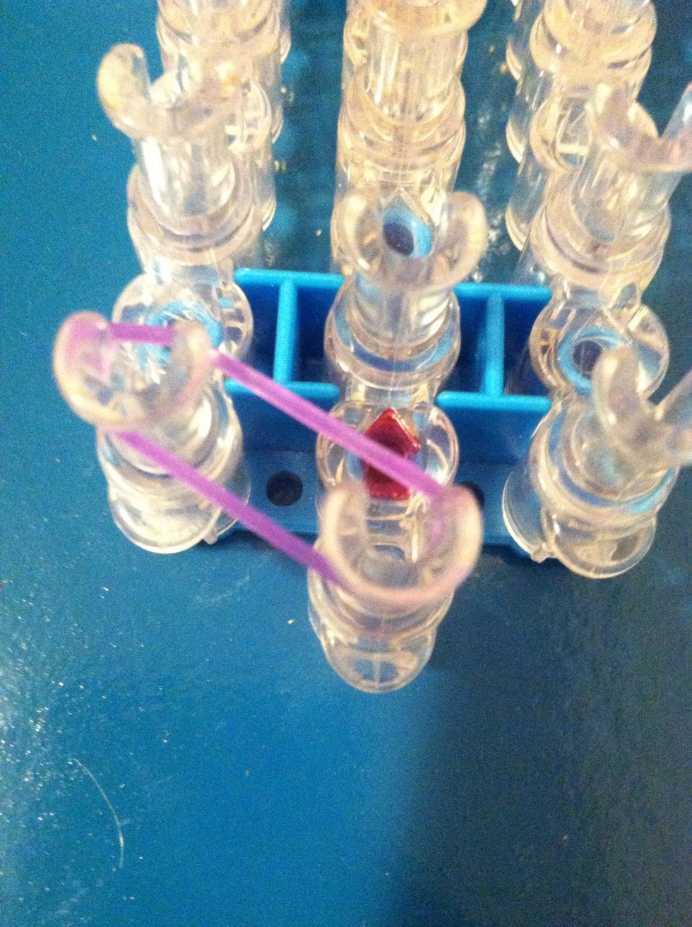 Place one band starting in the middle moving the the left