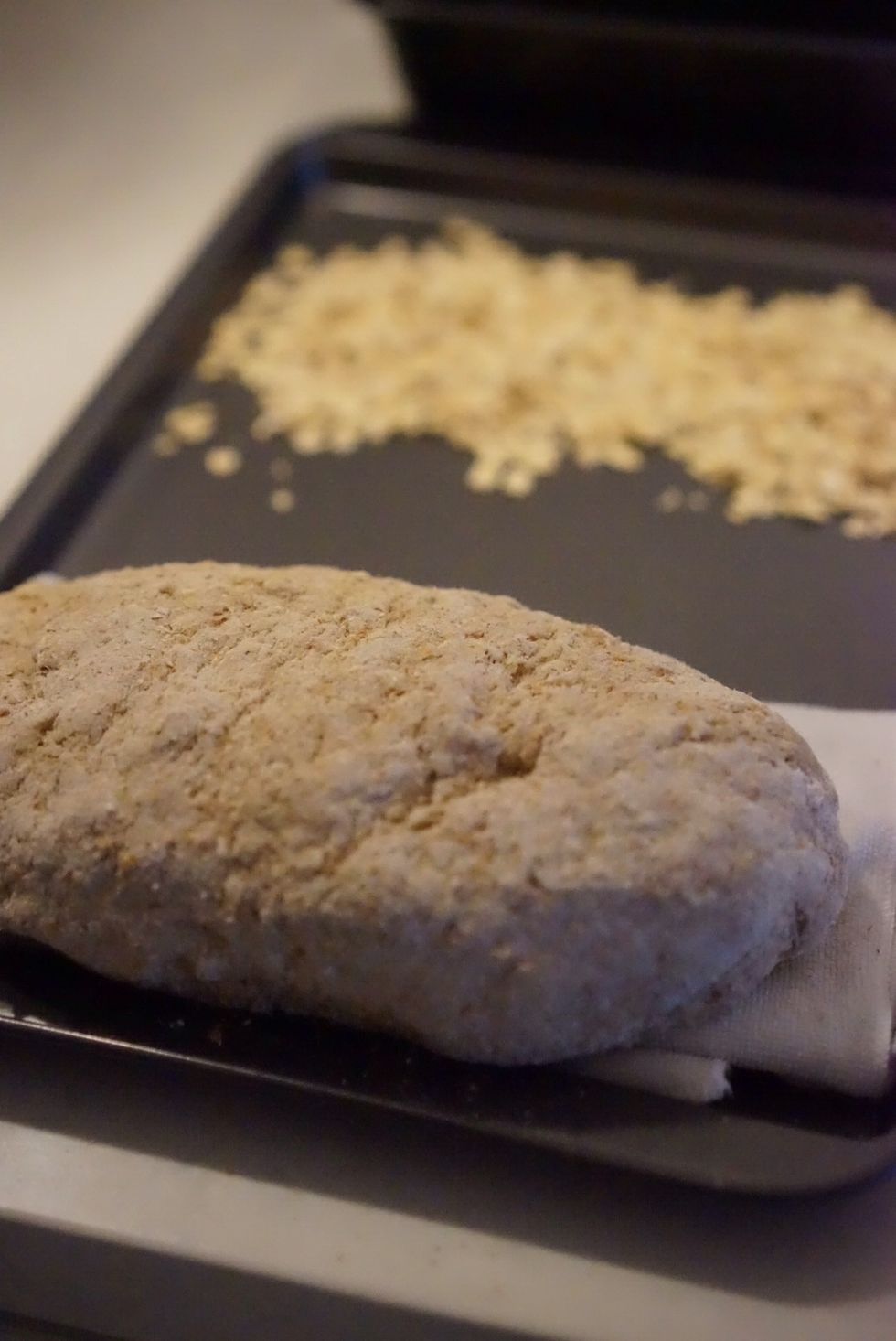 Place one half onto a damp towel to lightly moist the surface.