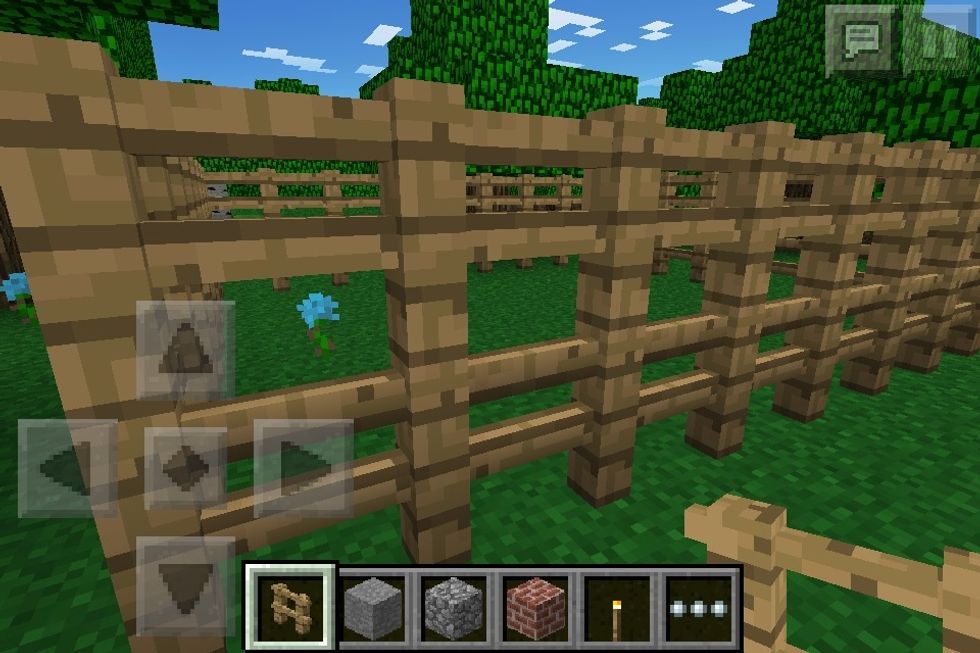 Place one more fence on top of the other