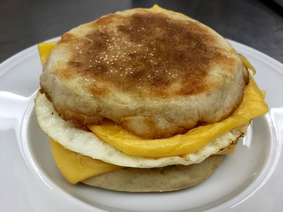 Place onto a toasted english muffin with cheese for a classic breakfast sandwich!