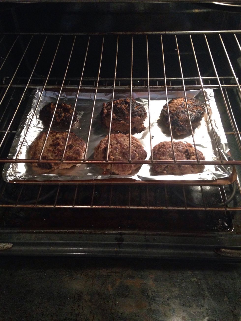 Place patties in the oven while you make the gravy. If you like your burgers medium rare, you may not need to cook in the oven. Test patties for doneness according to your preference.