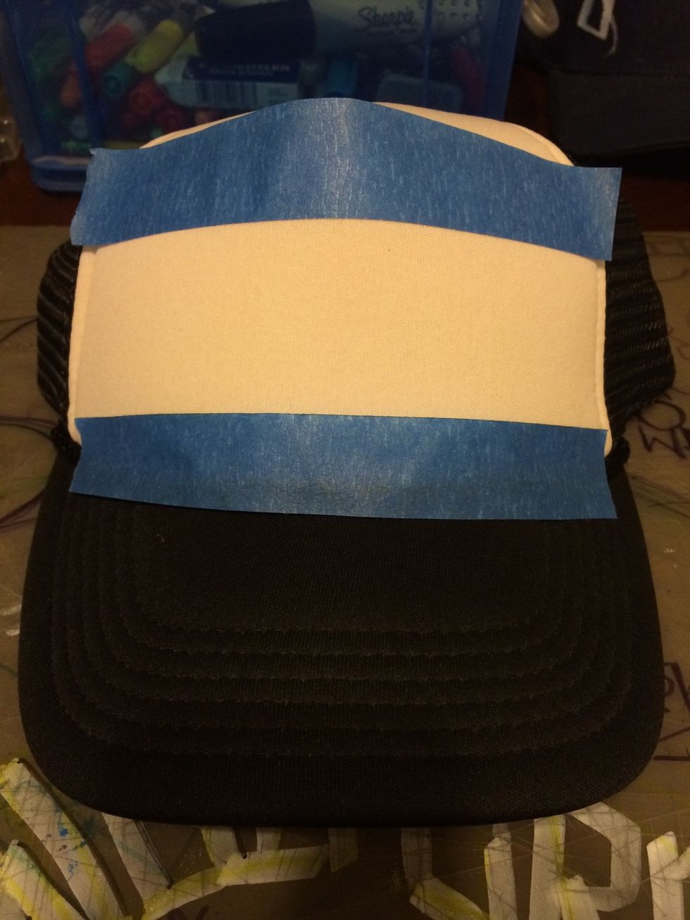 Place pieces on hat and start to design.  Like I said you can freehand your design or use a stencil depending on what your design will be