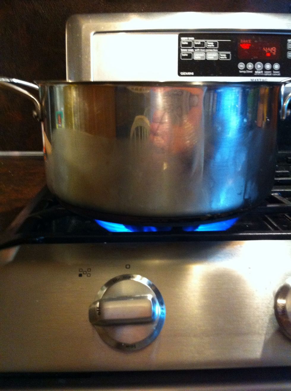 Place pot on high heat filled with water.