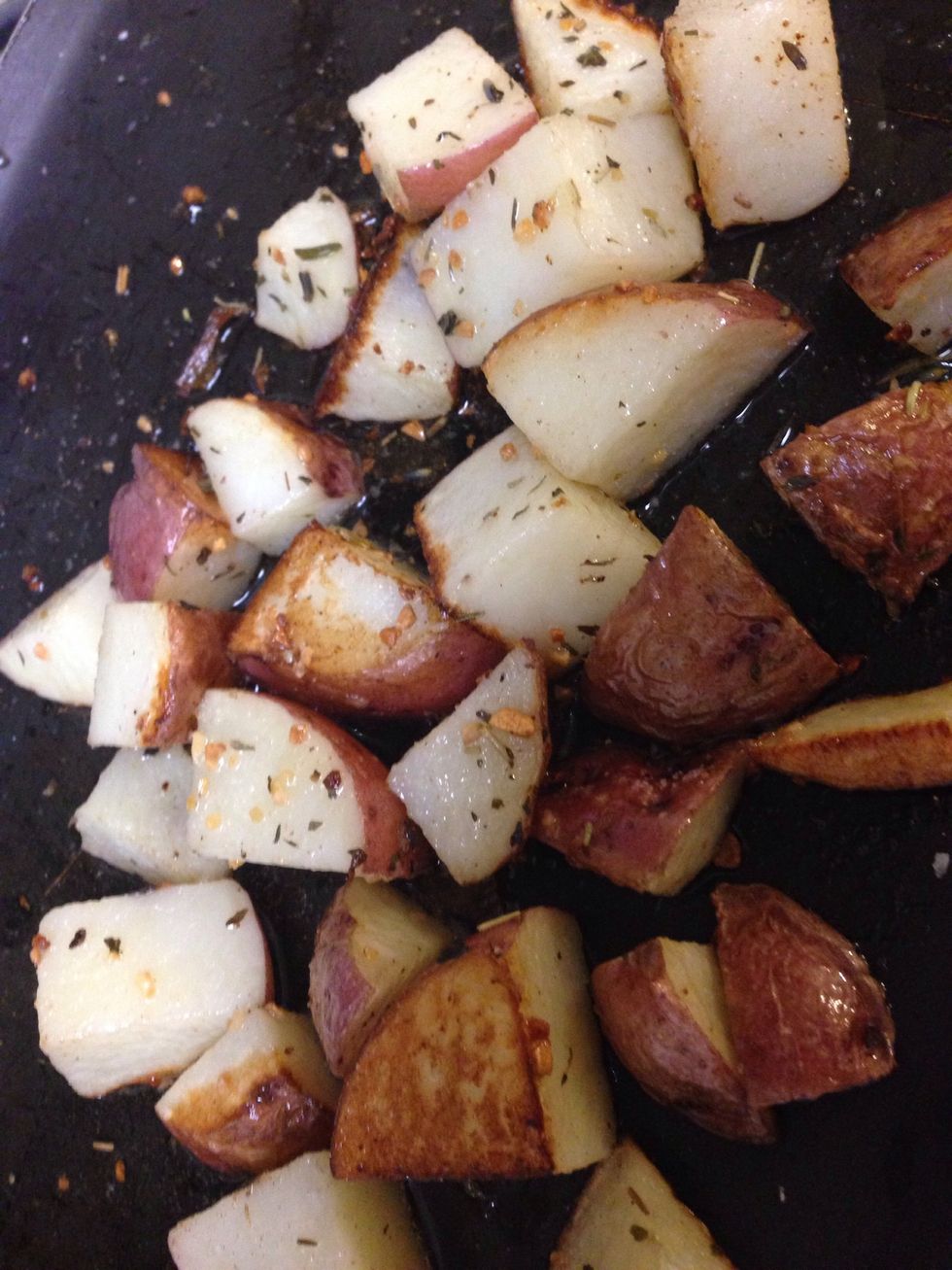 Place potatoes back in oven and cook for 15 more minutes