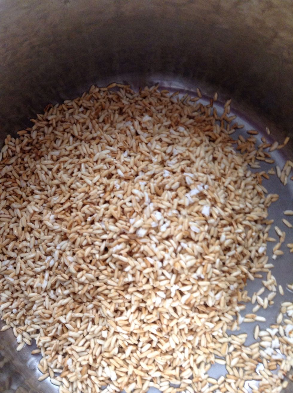 Place rice back into pan.