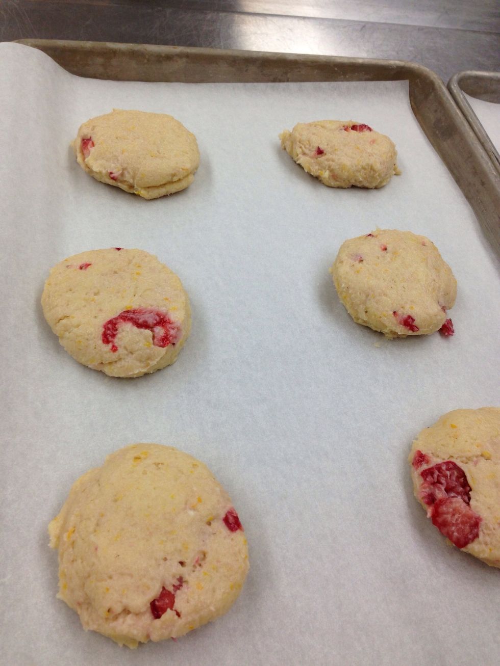 Place rounds onto parchment paper baking sheets.