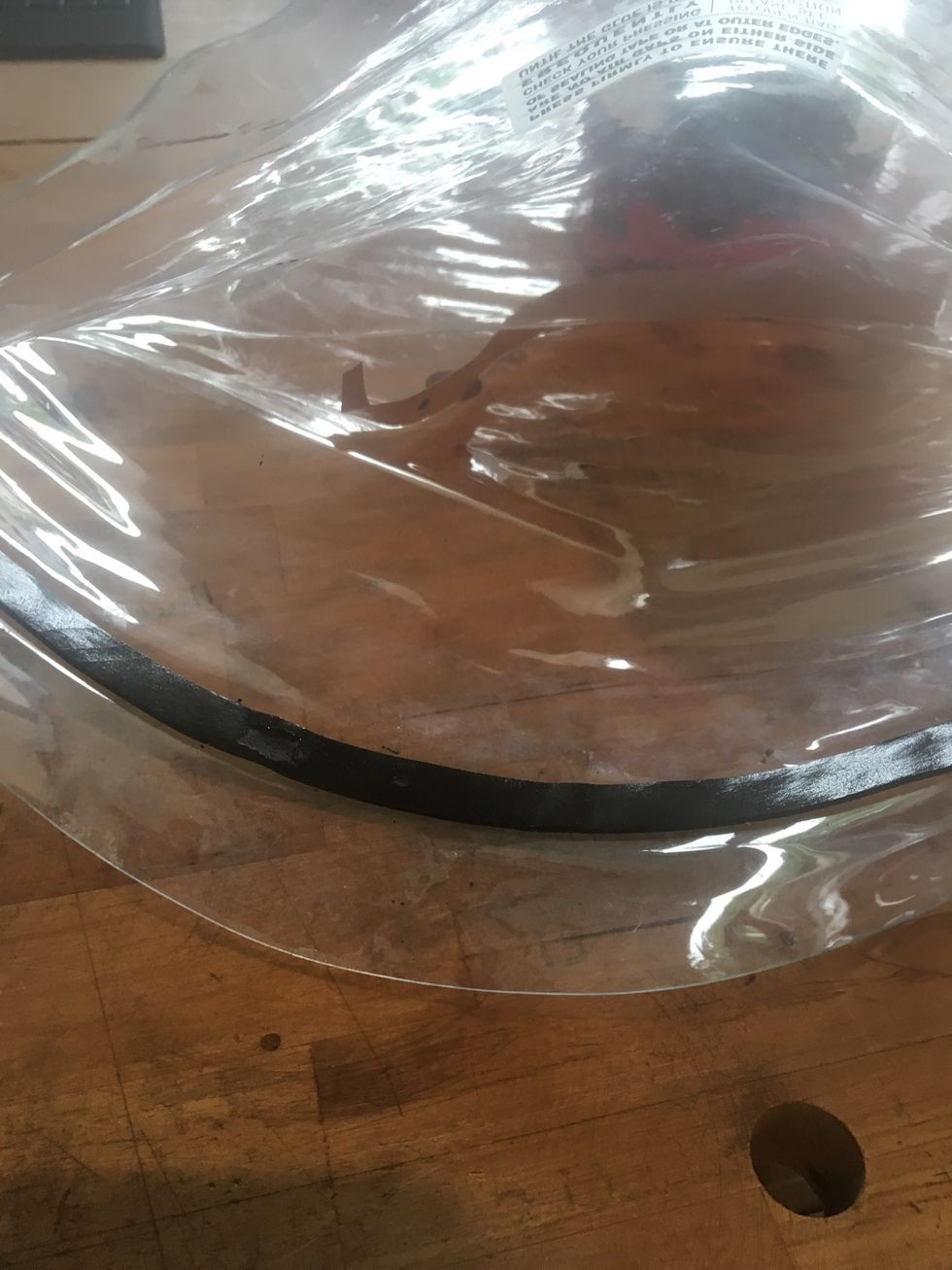 Place sealing tape cover inside vacuum bag.