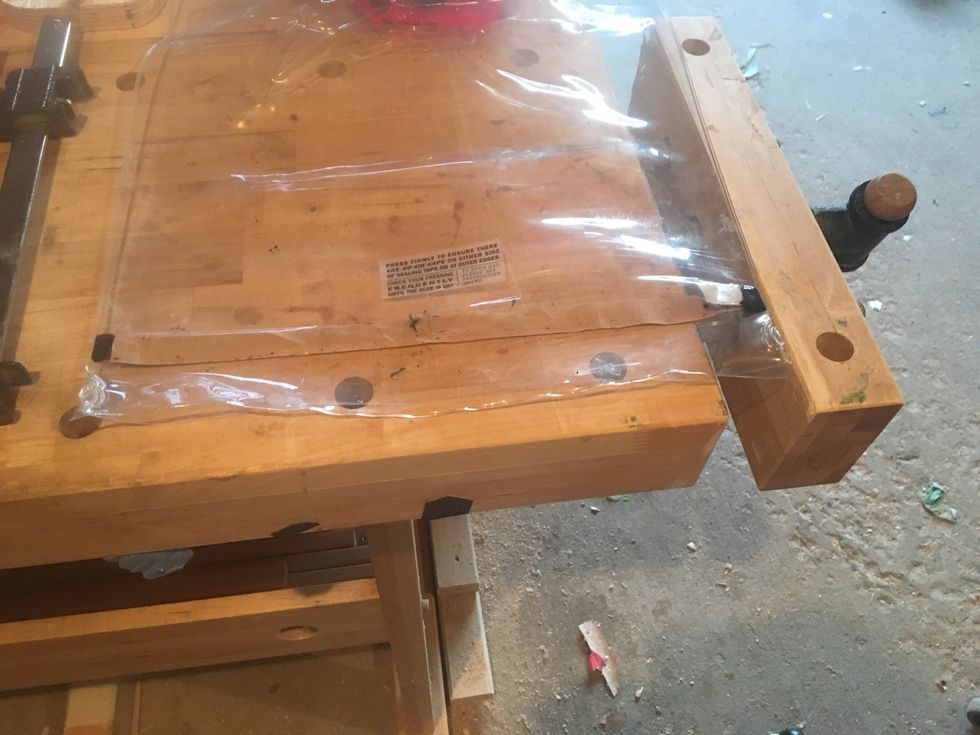 Place shine side of sealing tape cover on sealing tape.