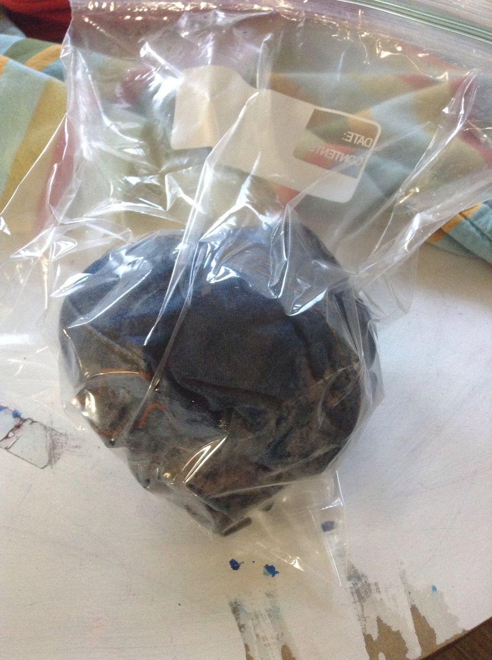 Place shorts in plastic bag. (Shorts may feel warm)