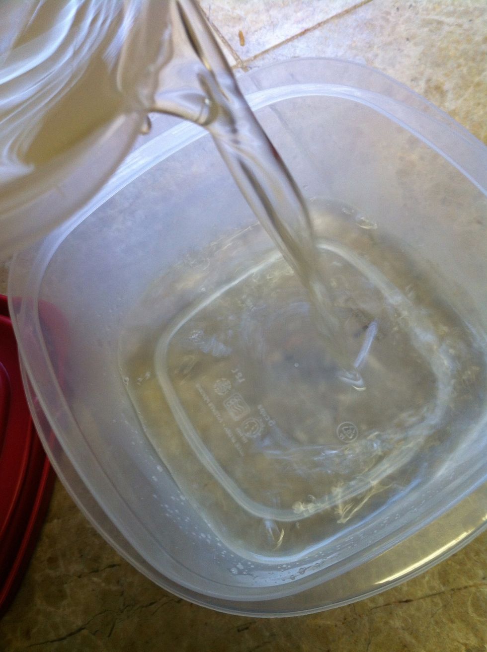 Place simple syrup in a container for now.