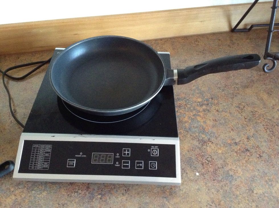 Place skillet on burner.