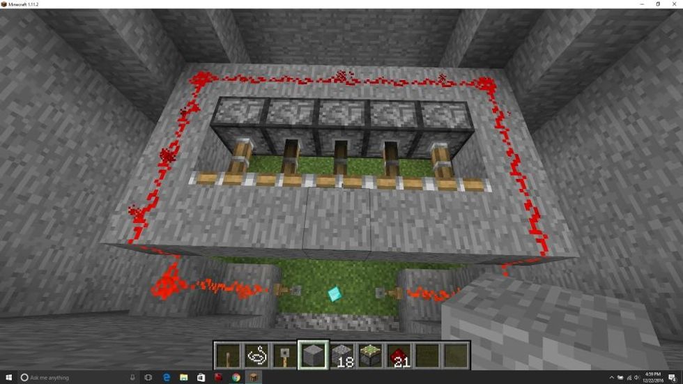 Place stone on the sticky end of the pistons.