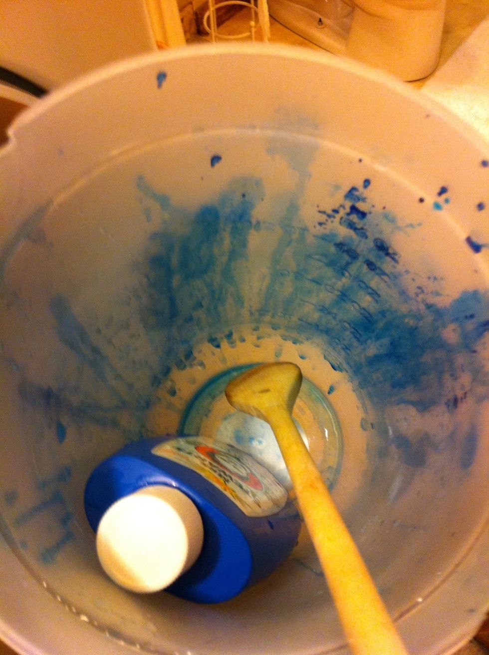 Place supplies in Container for next use. Store with other Laundry Supplies. This bottle lasts a long time. I've had this bottle over a year. Enjoy your Bright White Laundry!