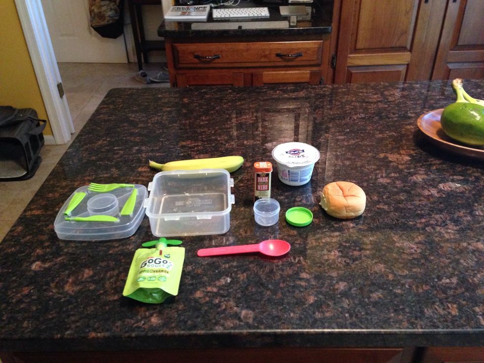 Place supplies on table