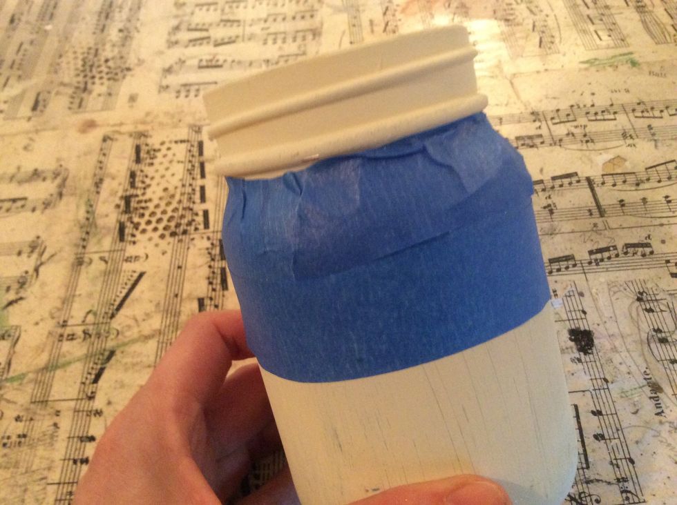 Place that piece right under the first strip.