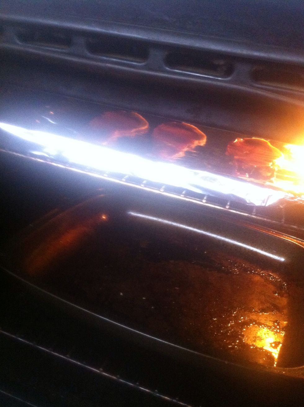 Place the bacon under the grill at full wack