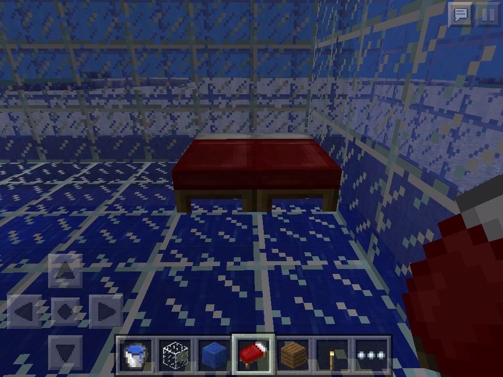 Place the bed and replace the wood with glass