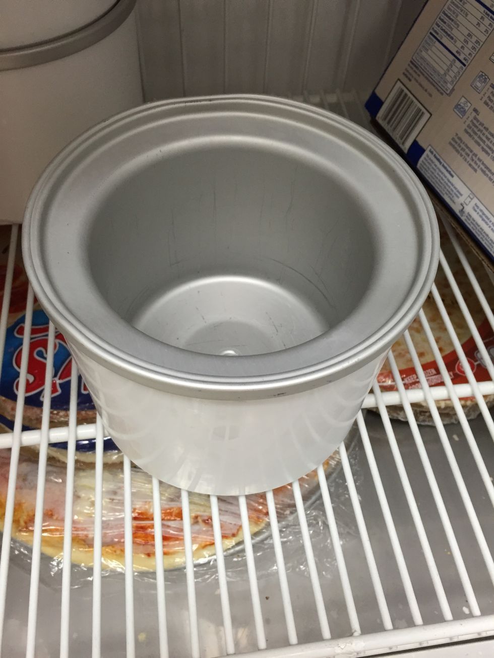 Place the bowl of the ice cream maker in the freezer until chilled.