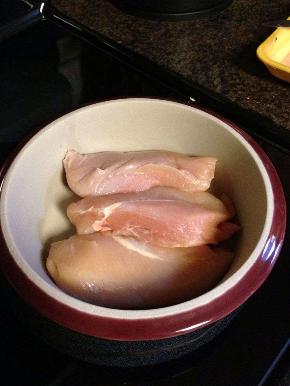 Place the chicken in with NO JUICE