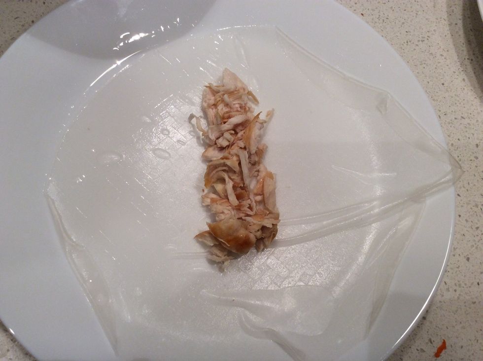 Place the chicken on first