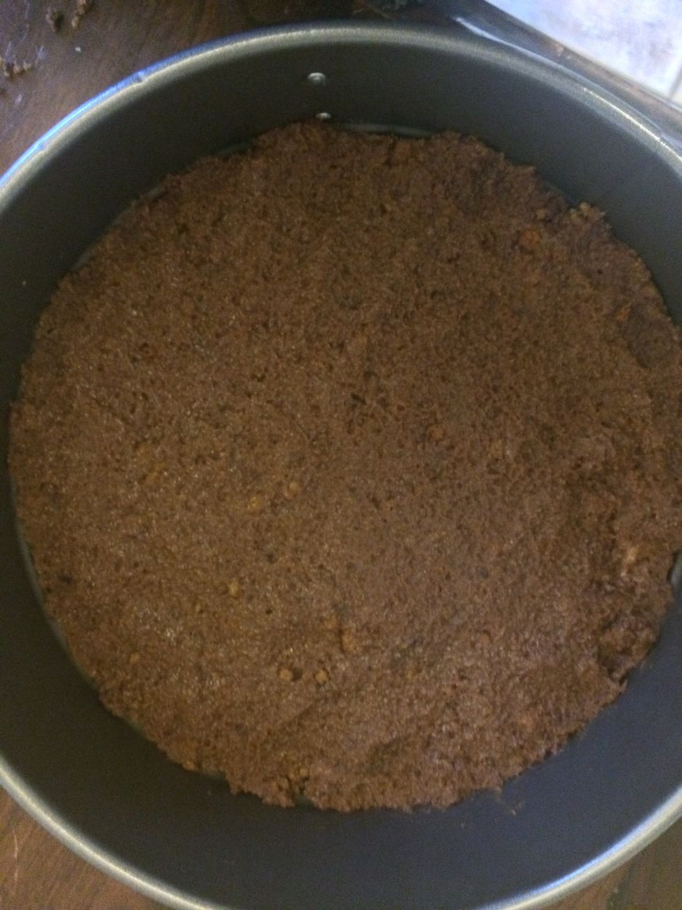 Place the cookie mix onto the pan, and put in the refrigerator