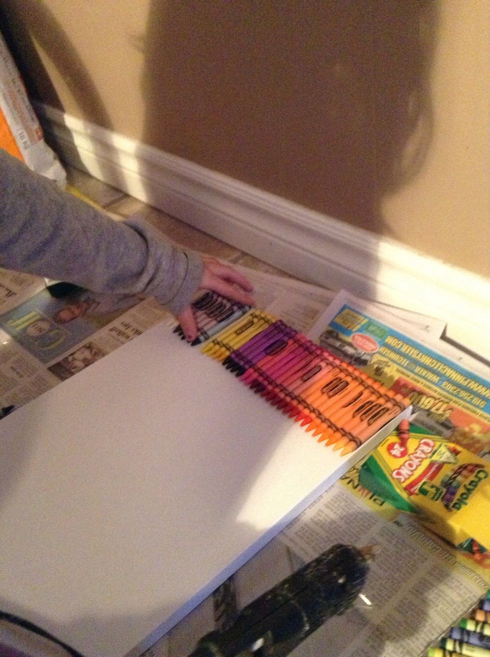 Place the crayon in the right spot