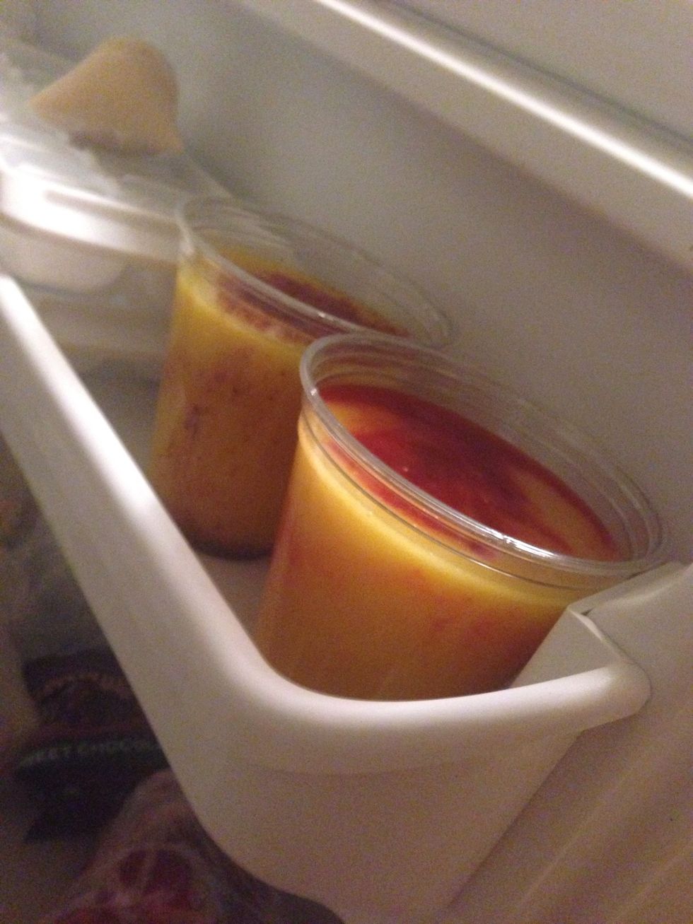 Place the cups/cup into the freezer.